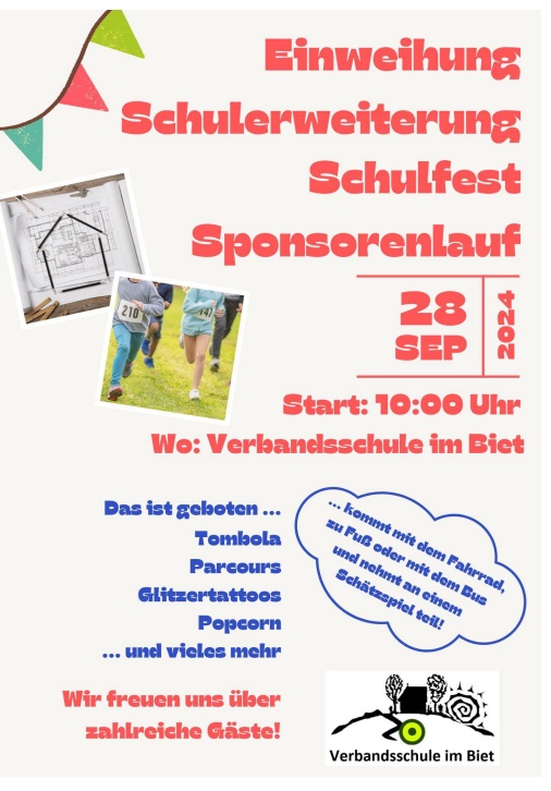 Einweihung Schulerweiterung - Schulfest - Sponsorenlauf